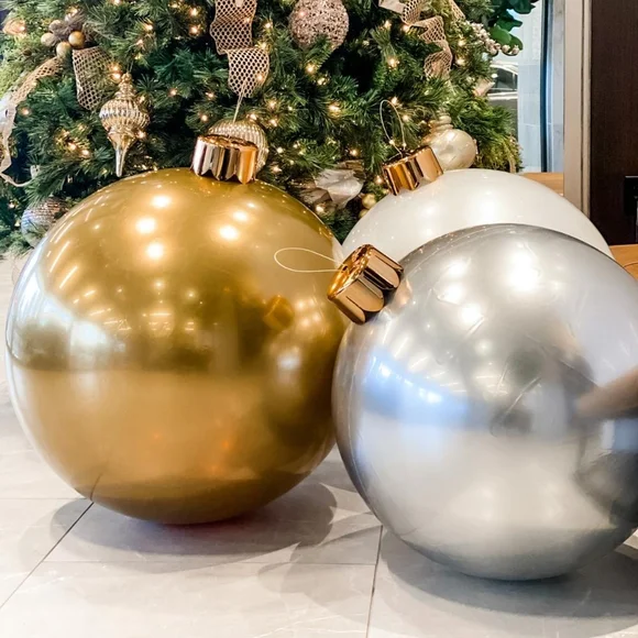 30in Vintage Gold Holiball Ornament - Picture 5 of 5